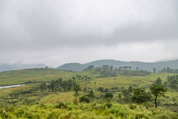 Landscape view of meghalaya in cherrapunji in India. The beautiful mountain of cherrapunji meghalaya state of India.
